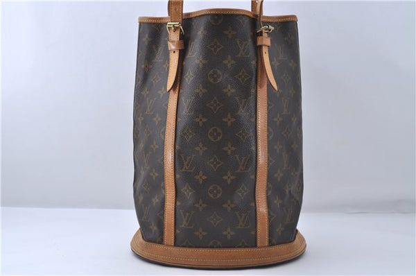 Authentic Louis Vuitton Monogram Bucket GM Shoulder Bag M42236 LV Junk 4512D