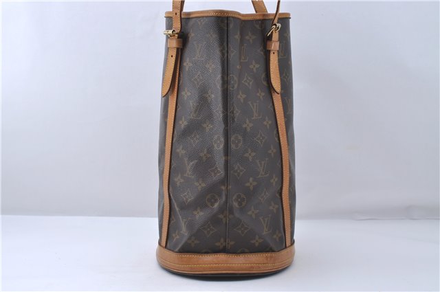 Authentic Louis Vuitton Monogram Bucket GM Shoulder Bag M42236 LV Junk 4512D