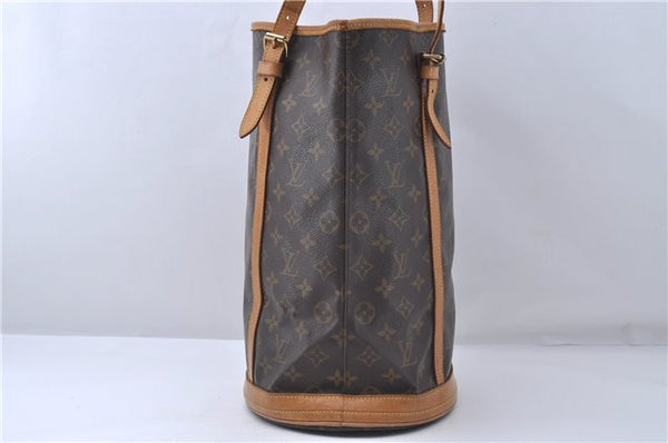 Authentic Louis Vuitton Monogram Bucket GM Shoulder Bag M42236 LV Junk 4512D