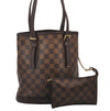 Authentic Louis Vuitton Damier Marais Bucket Shoulder Tote Bag N42240 LV 4512I