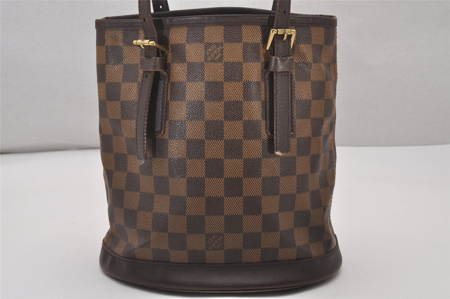 Authentic Louis Vuitton Damier Marais Bucket Shoulder Tote Bag N42240 LV 4512I