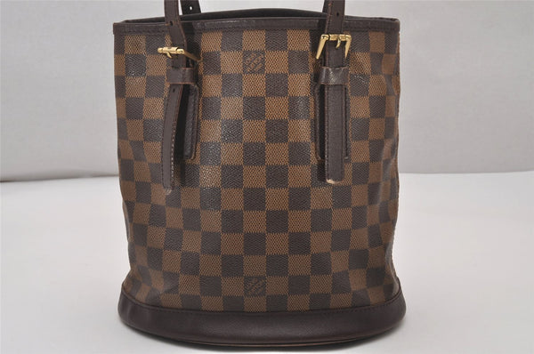 Authentic Louis Vuitton Damier Marais Bucket Shoulder Tote Bag N42240 LV 4512I