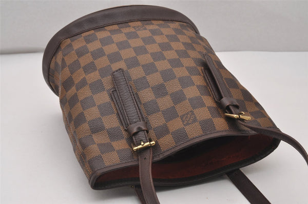 Authentic Louis Vuitton Damier Marais Bucket Shoulder Tote Bag N42240 LV 4512I