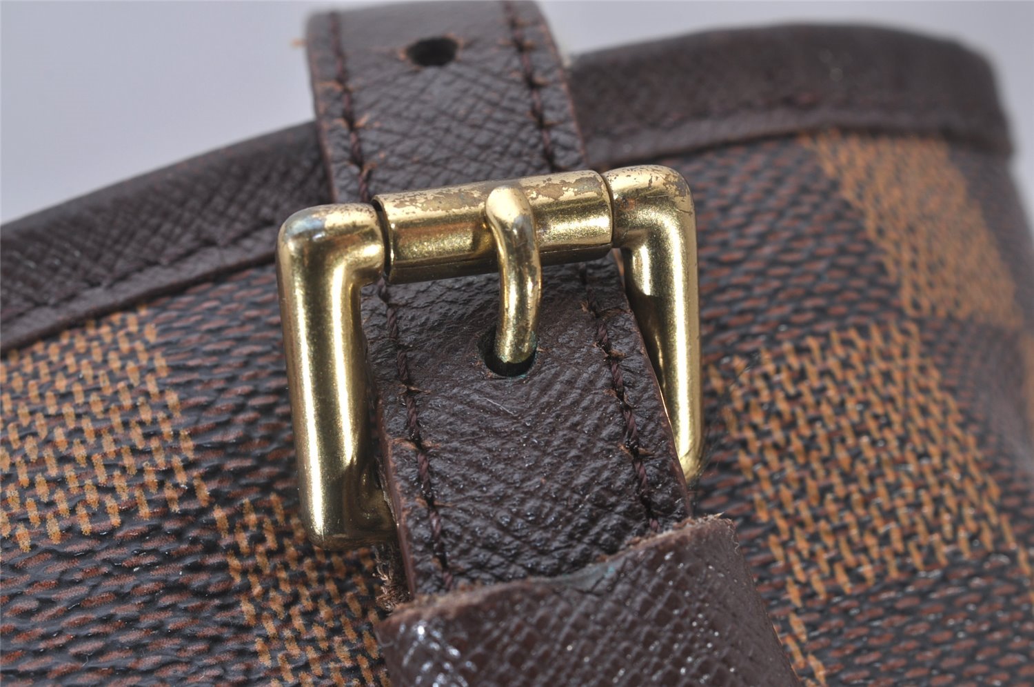 Authentic Louis Vuitton Damier Marais Bucket Shoulder Tote Bag N42240 LV 4512I