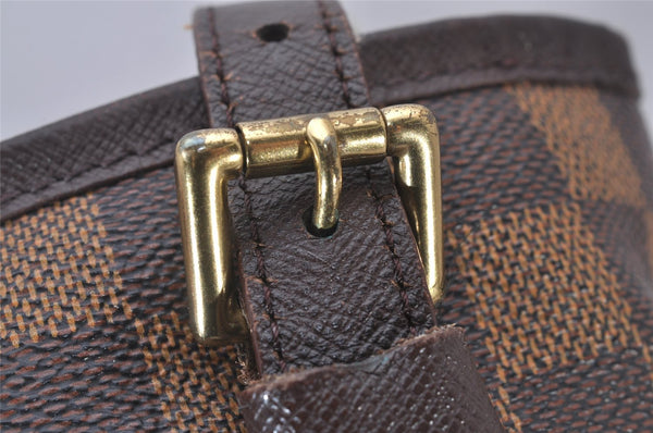 Authentic Louis Vuitton Damier Marais Bucket Shoulder Tote Bag N42240 LV 4512I