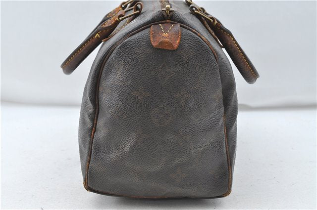 Authentic Louis Vuitton Monogram Speedy 25 Boston Hand Bag M41528 LV Junk 4513D