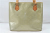 Authentic Louis Vuitton Vernis Houston Shoulder Bag M91053 Light Green LV 4516D