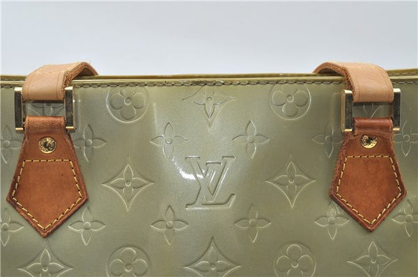 Authentic Louis Vuitton Vernis Houston Shoulder Bag M91053 Light Green LV 4516D