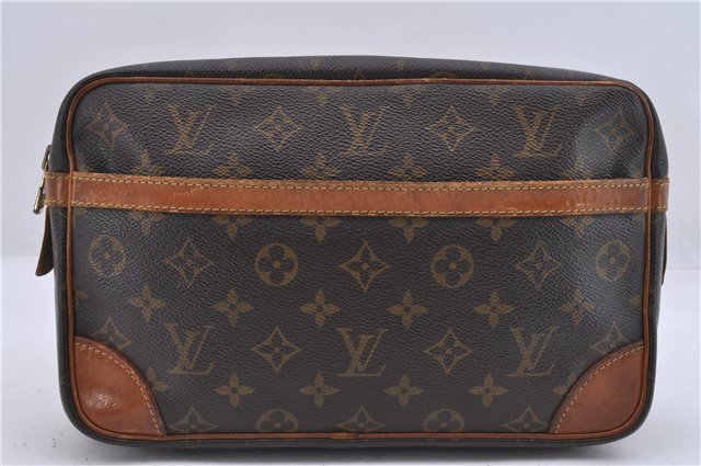 Authentic Louis Vuitton Monogram Compiegne 28 Clutch Hand Bag M51845 LV 4517D