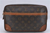 Authentic Louis Vuitton Monogram Compiegne 28 Clutch Hand Bag M51845 LV 4517D