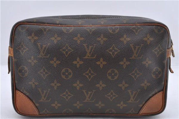 Authentic Louis Vuitton Monogram Compiegne 28 Clutch Hand Bag M51845 LV 4517D