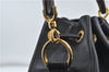 Authentic GUCCI Bamboo 2way Hand Shoulder Bag Purse Leather Black Junk 4518D