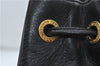 Authentic GUCCI Bamboo 2way Hand Shoulder Bag Purse Leather Black Junk 4518D