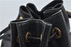 Authentic GUCCI Bamboo 2way Hand Shoulder Bag Purse Leather Black Junk 4518D