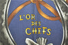 Authentic HERMES Carre 90 Scarf "L'OR DES CHEFS" Silk Navy 4518E