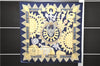 Authentic HERMES Carre 90 Scarf "L'OR DES CHEFS" Silk Navy 4518E