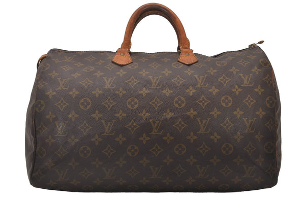 Authentic Louis Vuitton Monogram Speedy 40 Hand Boston Bag M41522 LV 4518I