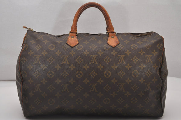 Authentic Louis Vuitton Monogram Speedy 40 Hand Boston Bag M41522 LV 4518I