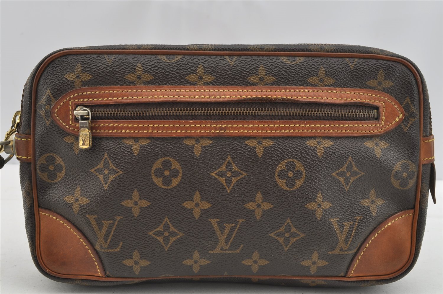Authentic Louis Vuitton Monogram Marly Dragonne GM M51825 Clutch Hand Bag 4520I