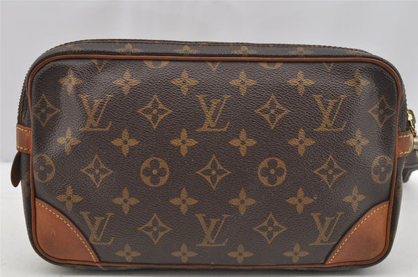 Authentic Louis Vuitton Monogram Marly Dragonne GM M51825 Clutch Hand Bag 4520I