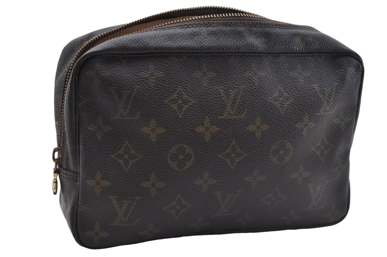 Auth Louis Vuitton Monogram Trousse Toilette 23 Clutch Hand Bag M47524 LV 4521D