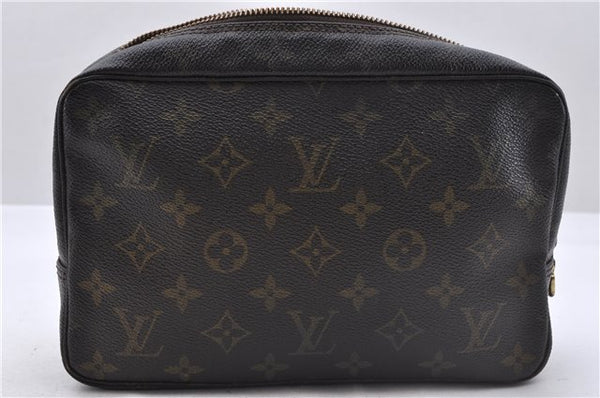 Auth Louis Vuitton Monogram Trousse Toilette 23 Clutch Hand Bag M47524 LV 4521D