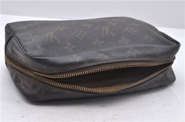 Auth Louis Vuitton Monogram Trousse Toilette 23 Clutch Hand Bag M47524 LV 4521D