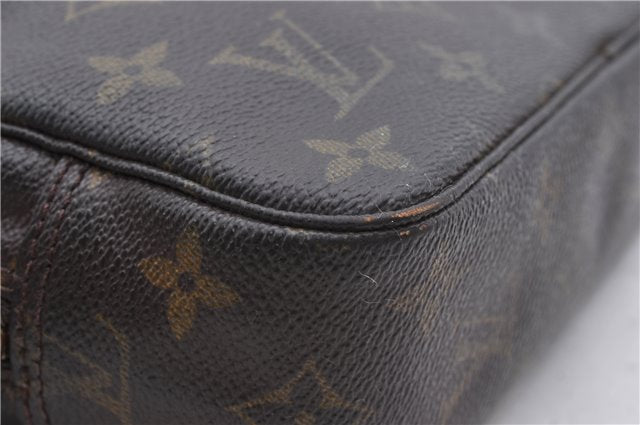 Auth Louis Vuitton Monogram Trousse Toilette 23 Clutch Hand Bag M47524 LV 4521D