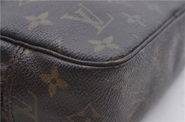 Auth Louis Vuitton Monogram Trousse Toilette 23 Clutch Hand Bag M47524 LV 4521D