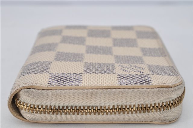 Authentic Louis Vuitton Damier Azur Zippy Coin Purse Wallet N63069 LV 4521F