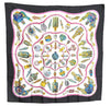 Authentic HERMES Carre 90 Scarf "Qu'importe le flacon" Silk Black 4522E