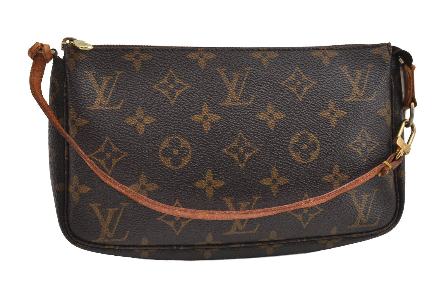 Authentic Louis Vuitton Monogram Pochette Accessoires Pouch M51980 LV 4523I