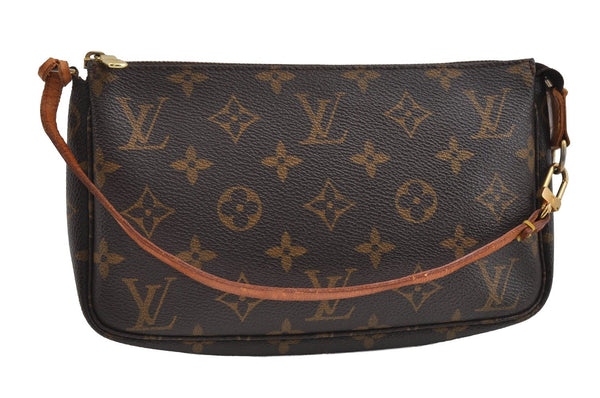Authentic Louis Vuitton Monogram Pochette Accessoires Pouch M51980 LV 4523I
