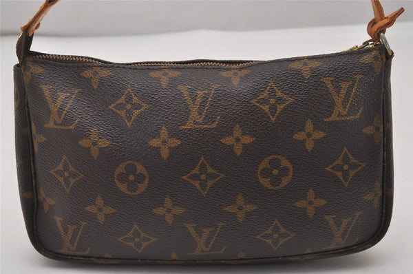 Authentic Louis Vuitton Monogram Pochette Accessoires Pouch M51980 LV 4523I
