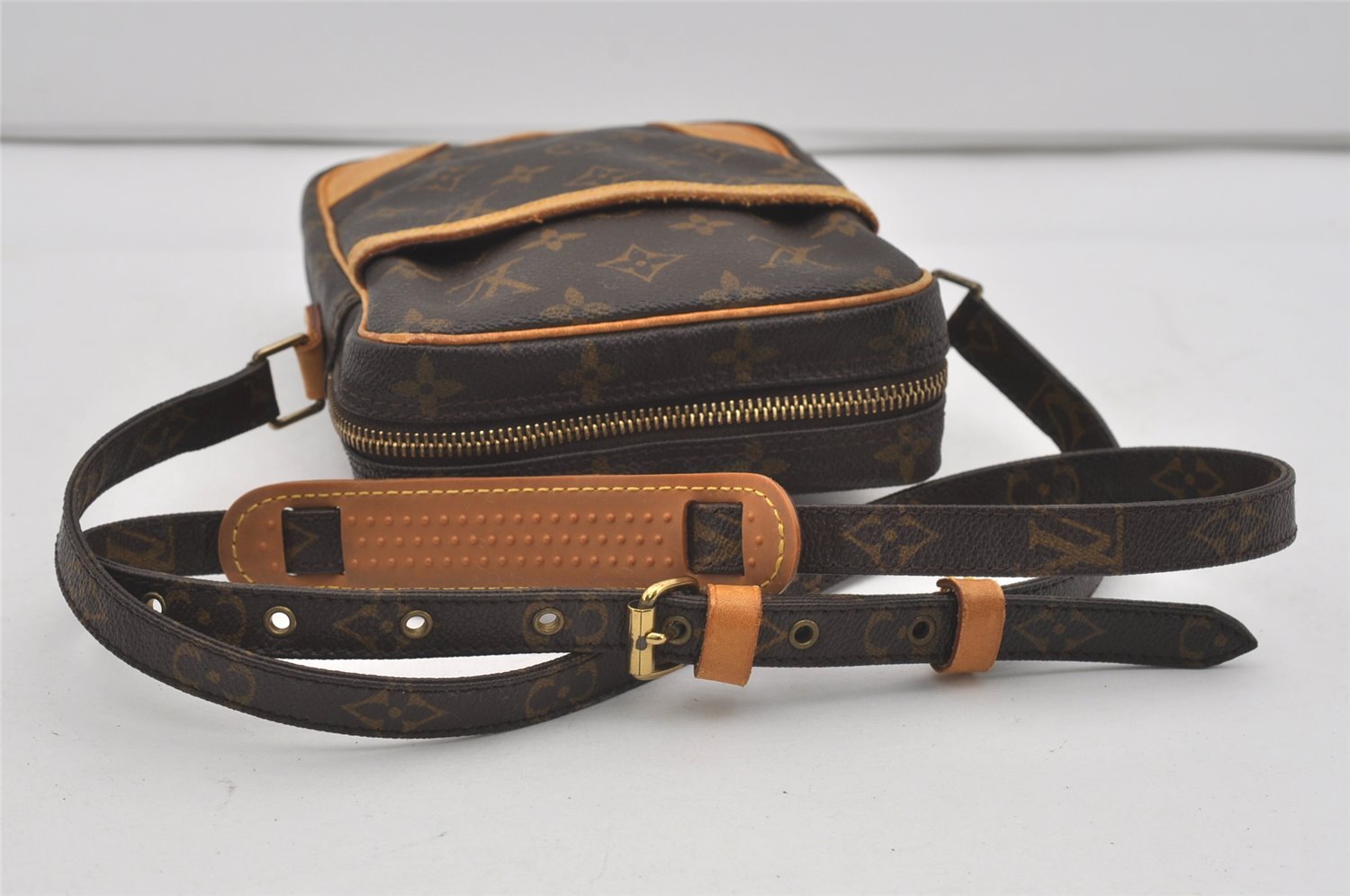 Authentic Louis Vuitton Monogram Danube Shoulder Cross Body Bag M45266 LV 4524I