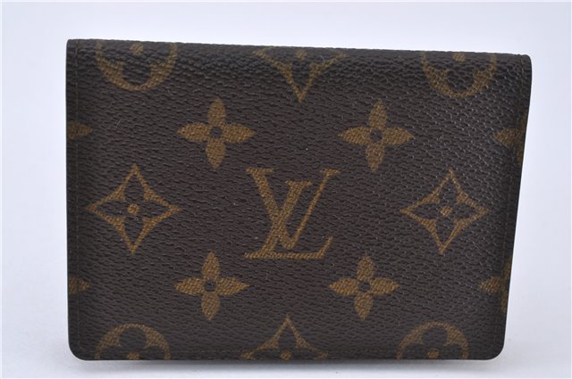 Authentic Louis Vuitton Monogram Porte 2 Cartes Vertical M60533 Pass Case 4525F