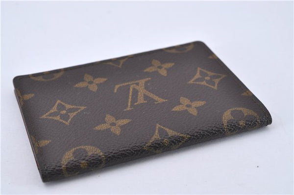 Authentic Louis Vuitton Monogram Porte 2 Cartes Vertical M60533 Pass Case 4525F