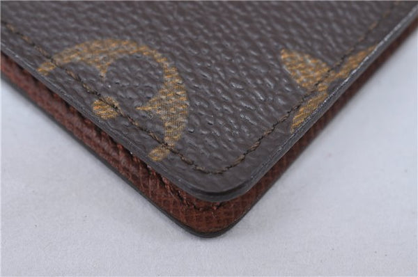 Authentic Louis Vuitton Monogram Porte 2 Cartes Vertical M60533 Pass Case 4525F