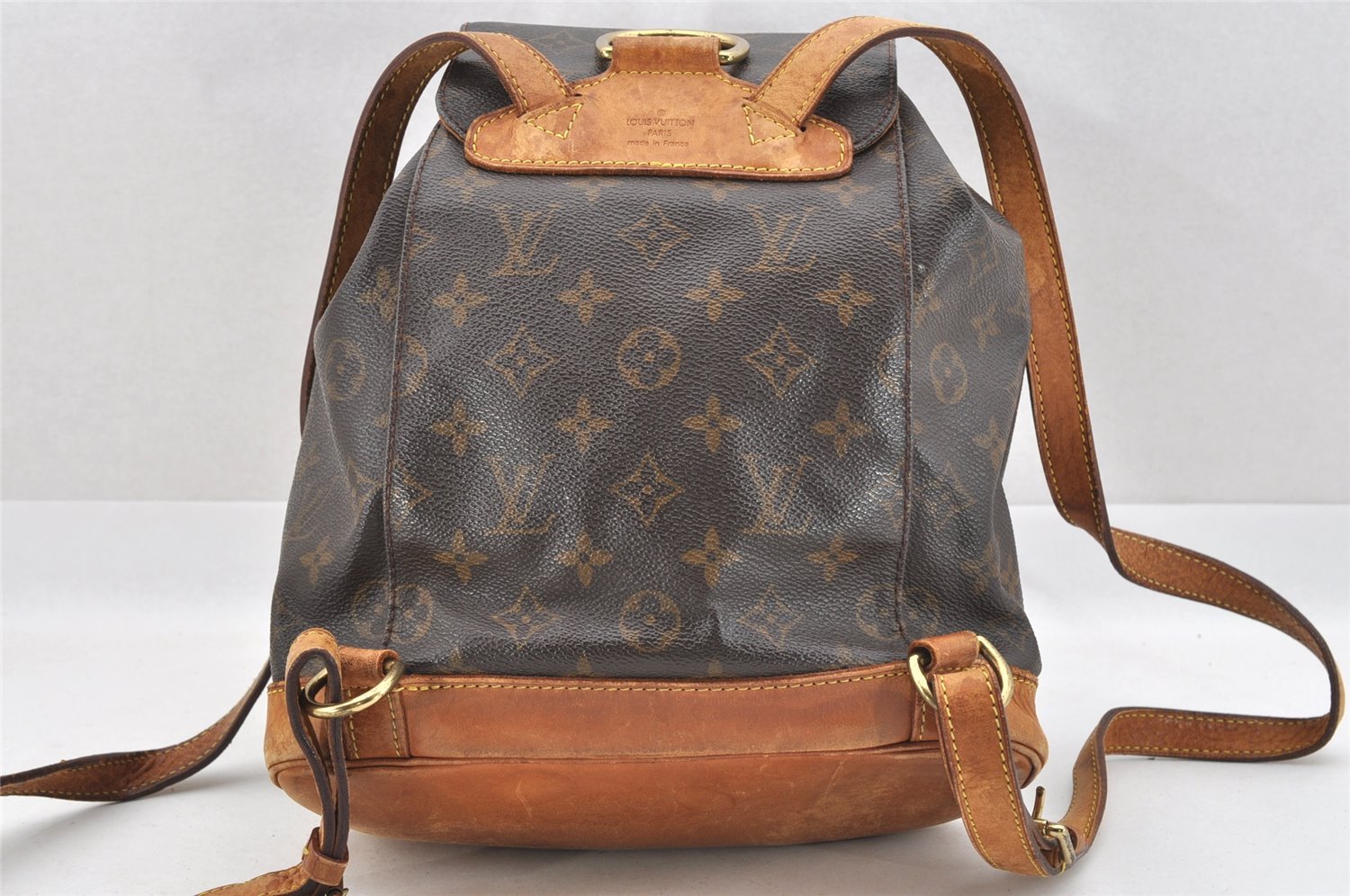 Authentic Louis Vuitton Monogram Montsouris MM Backpack M51136 LV 4526I