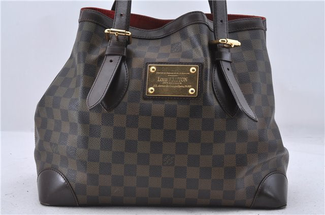 Authentic Louis Vuitton Damier Hampstead MM Shoulder Tote Bag N51204 LV 4527D