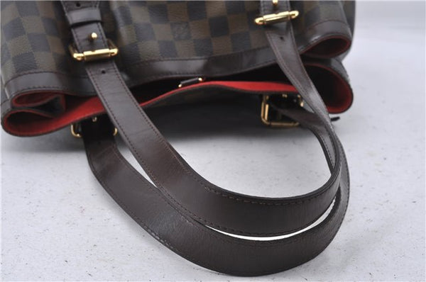 Authentic Louis Vuitton Damier Hampstead MM Shoulder Tote Bag N51204 LV 4527D