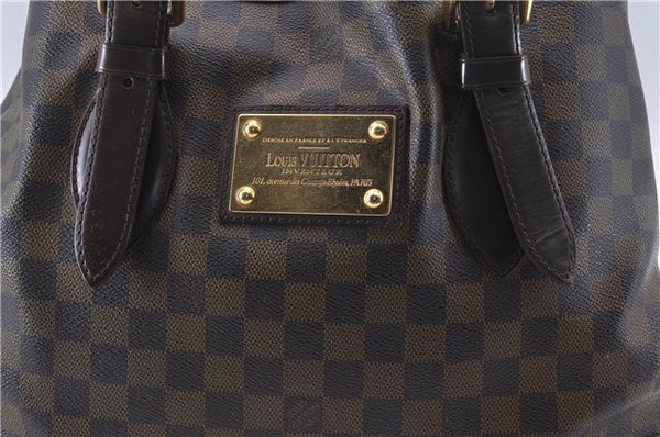 Authentic Louis Vuitton Damier Hampstead MM Shoulder Tote Bag N51204 LV 4527D