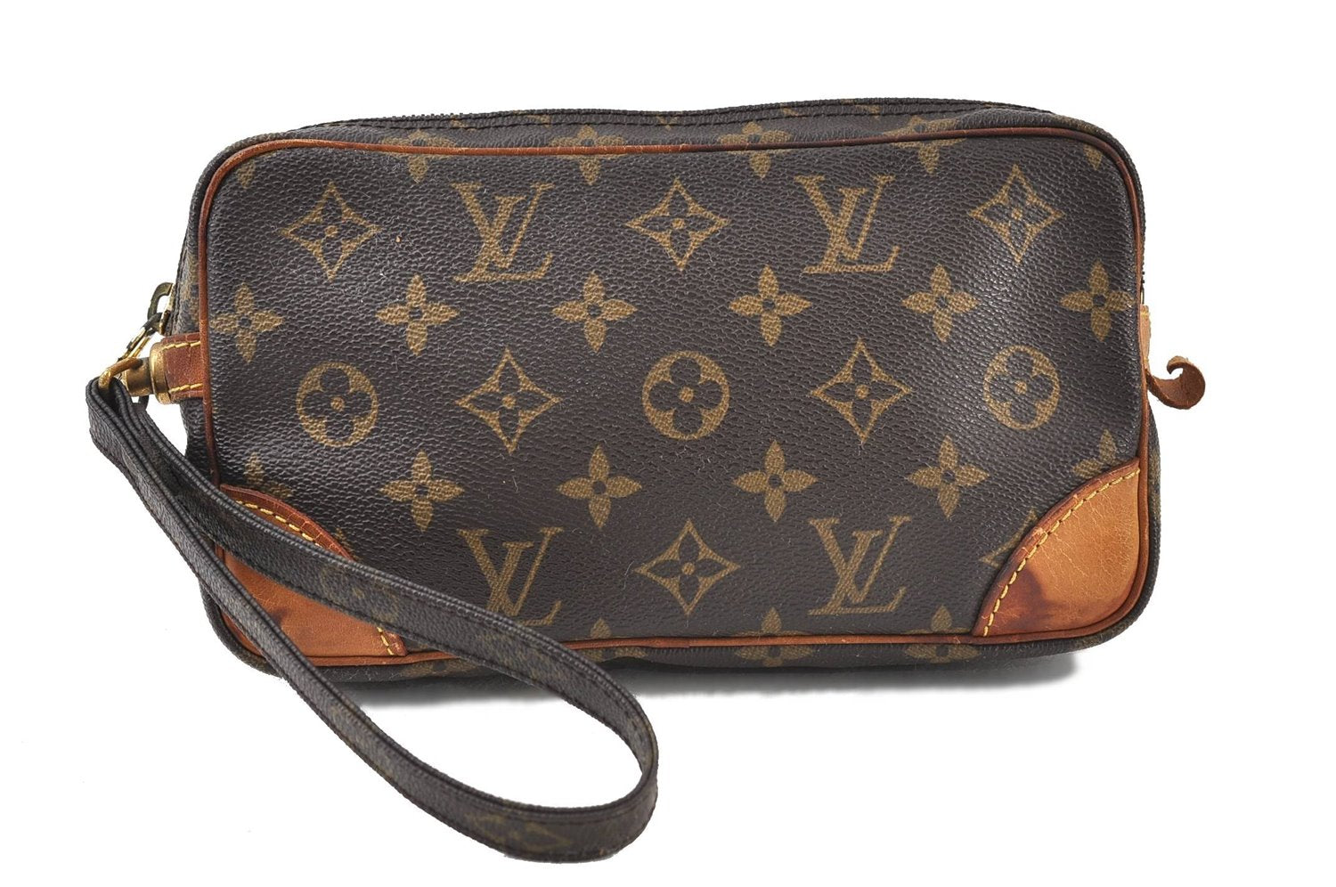 Auth Louis Vuitton Monogram Marly Dragonne PM Clutch Hand Bag M51827 LV 4528D