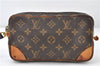 Auth Louis Vuitton Monogram Marly Dragonne PM Clutch Hand Bag M51827 LV 4528D