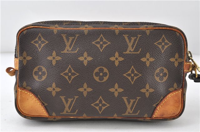 Auth Louis Vuitton Monogram Marly Dragonne PM Clutch Hand Bag M51827 LV 4528D