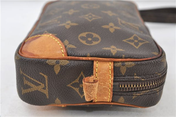 Auth Louis Vuitton Monogram Marly Dragonne PM Clutch Hand Bag M51827 LV 4528D