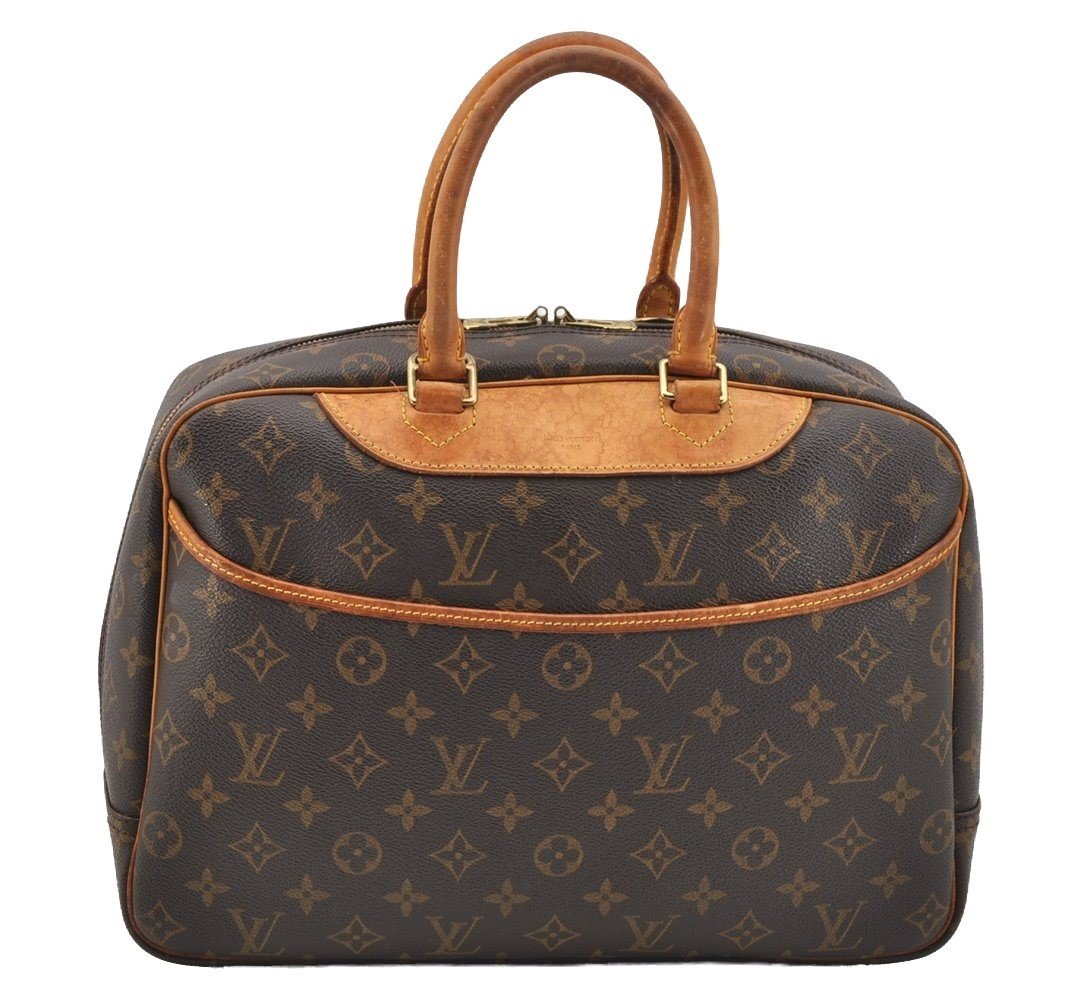 Authentic Louis Vuitton Monogram Deauville Hand Bag M47270 LV 4530I