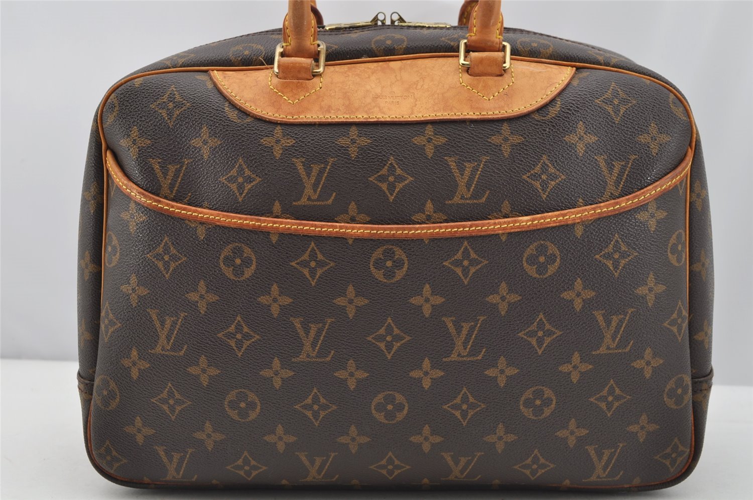 Authentic Louis Vuitton Monogram Deauville Hand Bag M47270 LV 4530I