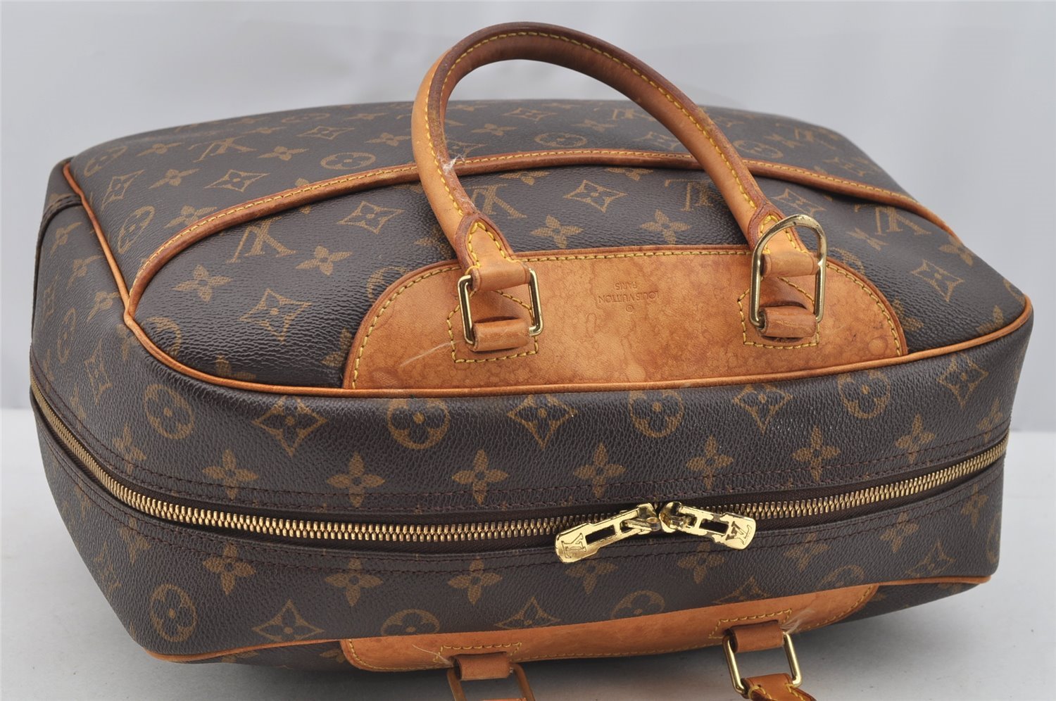 Authentic Louis Vuitton Monogram Deauville Hand Bag M47270 LV 4530I
