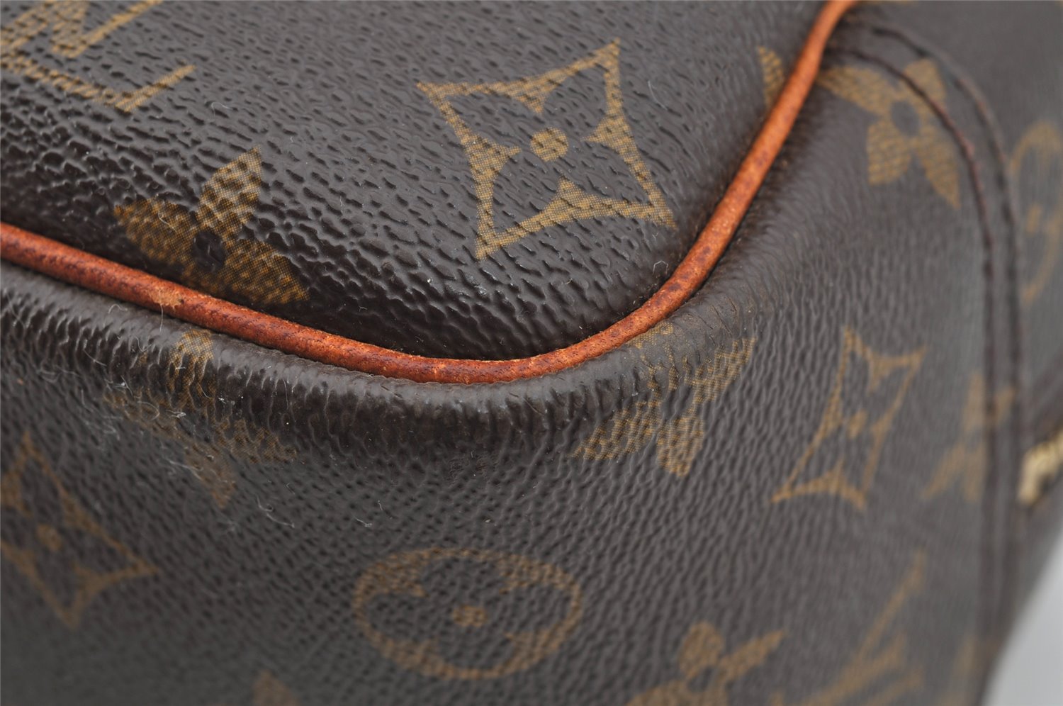 Authentic Louis Vuitton Monogram Deauville Hand Bag M47270 LV 4530I